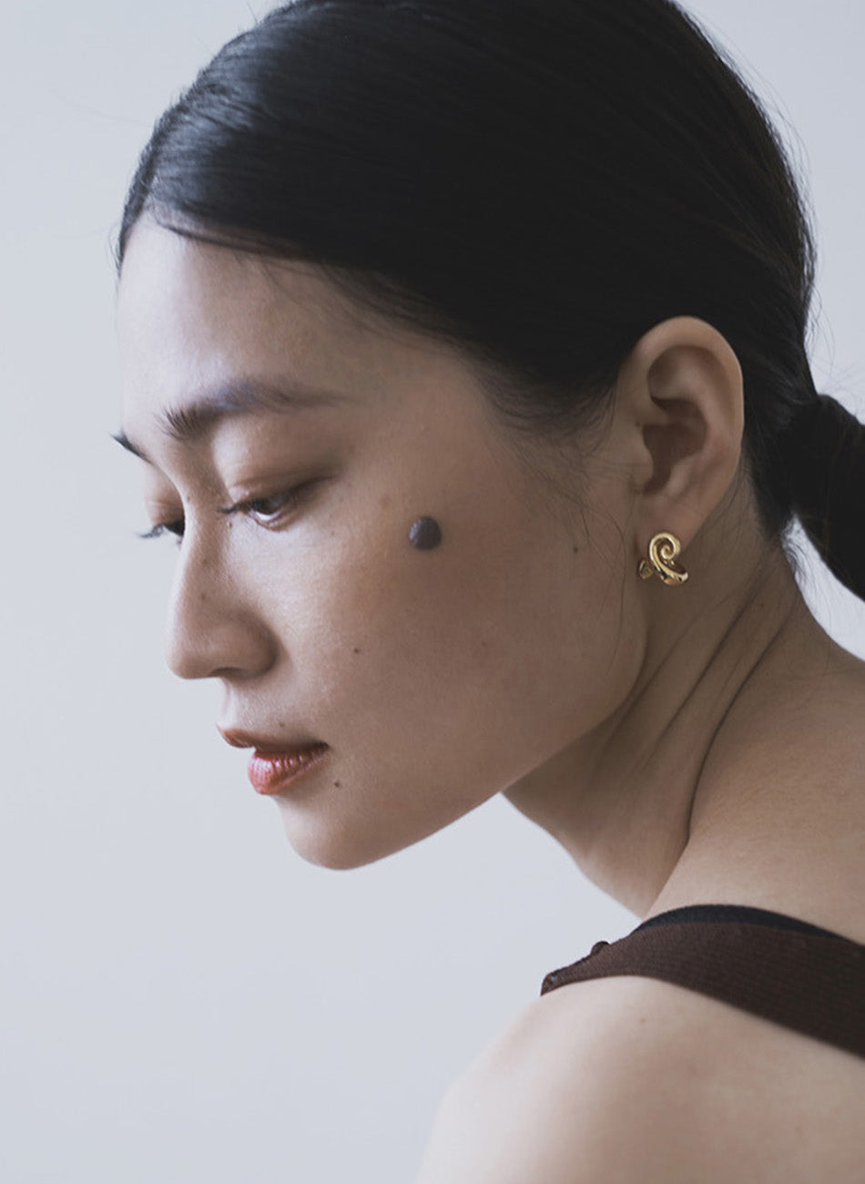 Spiral - Gold Vermeil Earring