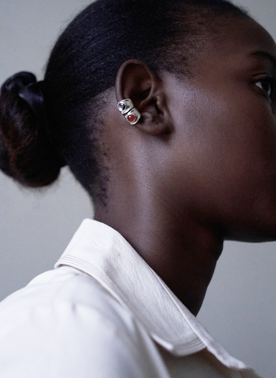 GEM 01 - Red Agate Ear Cuff