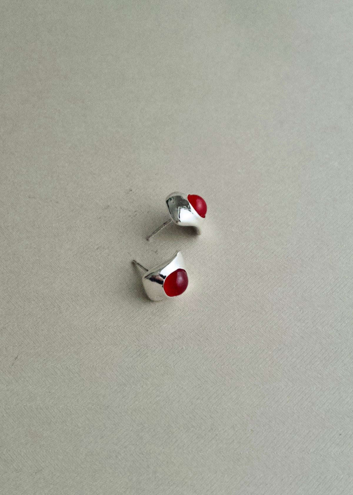 GEM01 - Red Agate Earring