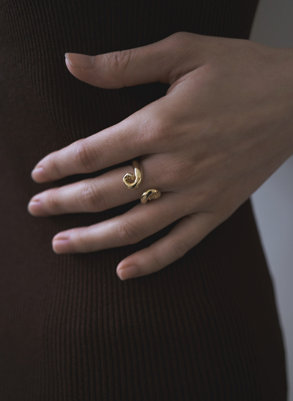 Spiral - Gold Vermeil Open Ring