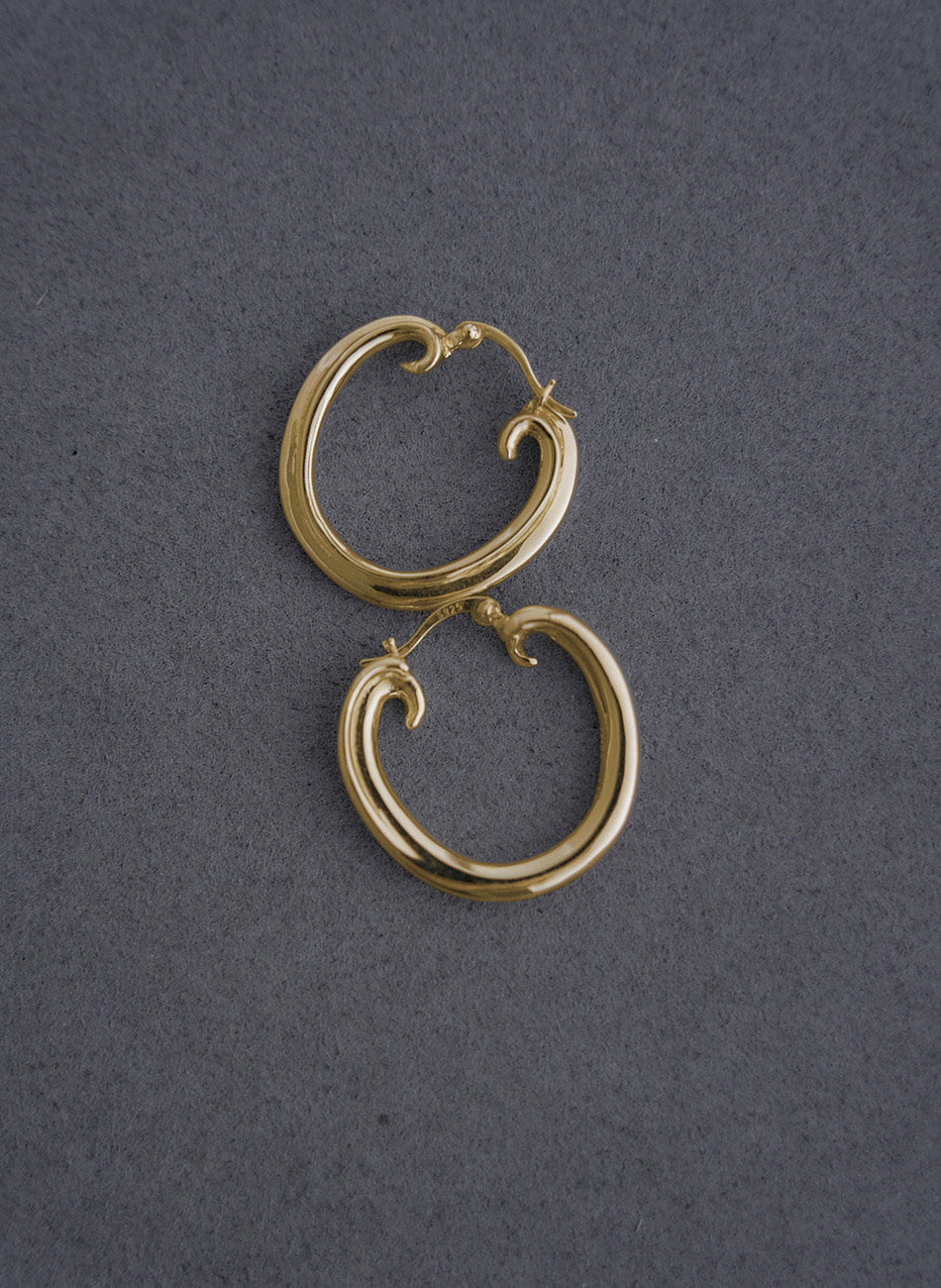 Spiral - Gold Vermeil Hoops Earring