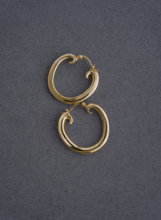 Spiral - Gold Vermeil Hoops Earring