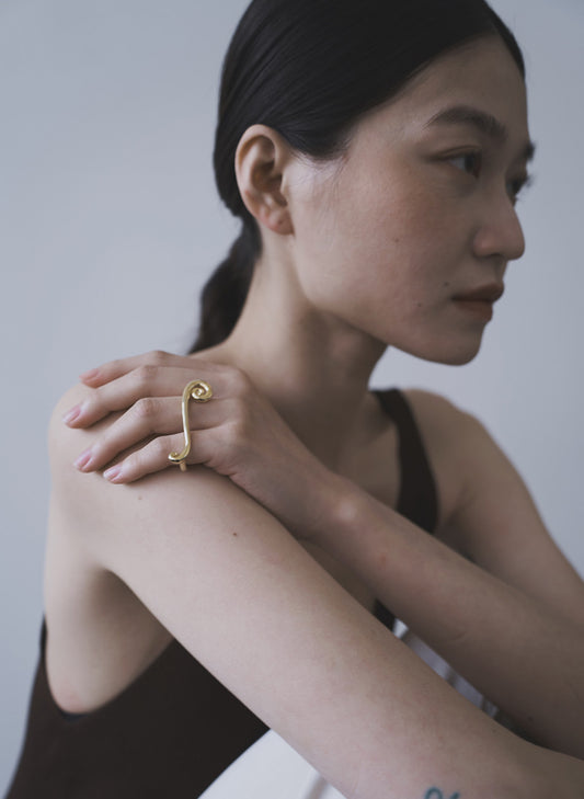 Spiral - Gold Vermeil Double-Finger RIng