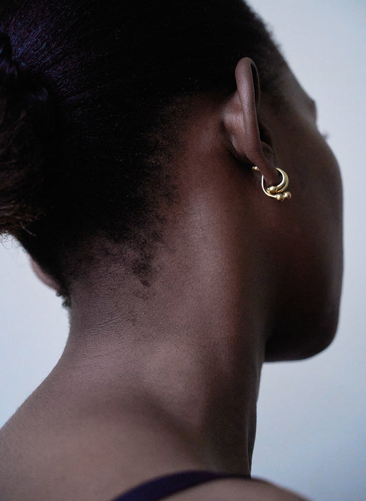 Liquid 01 - Gold Vermeil Earring