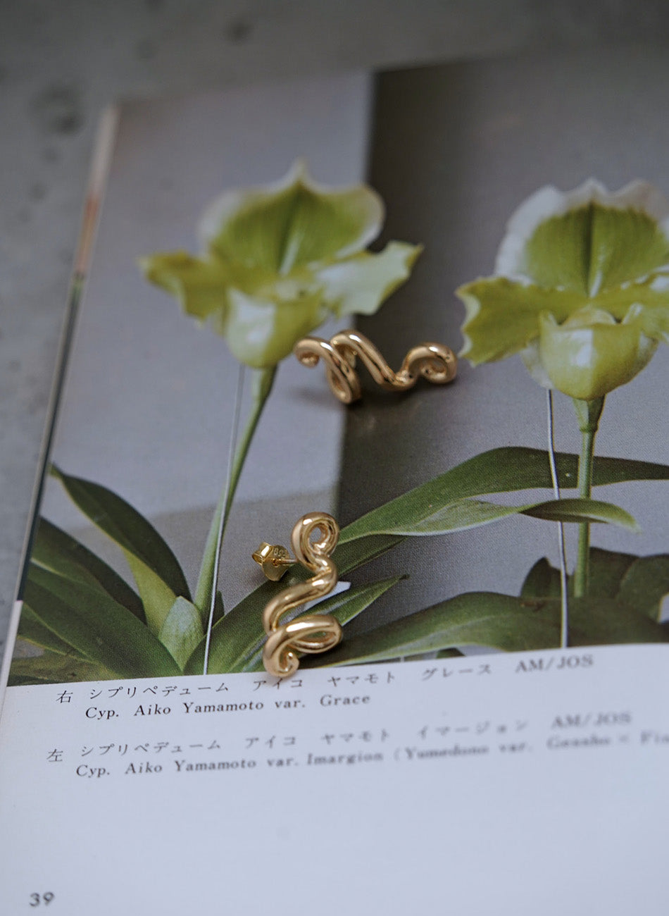 Dynamic Spiral - Gold Vermeil Earring