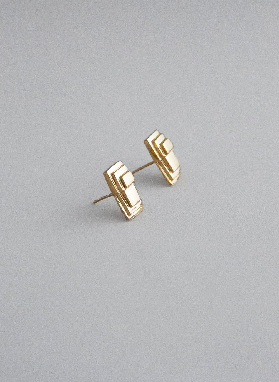 Tower 03 -  Gold Vermeil Earring