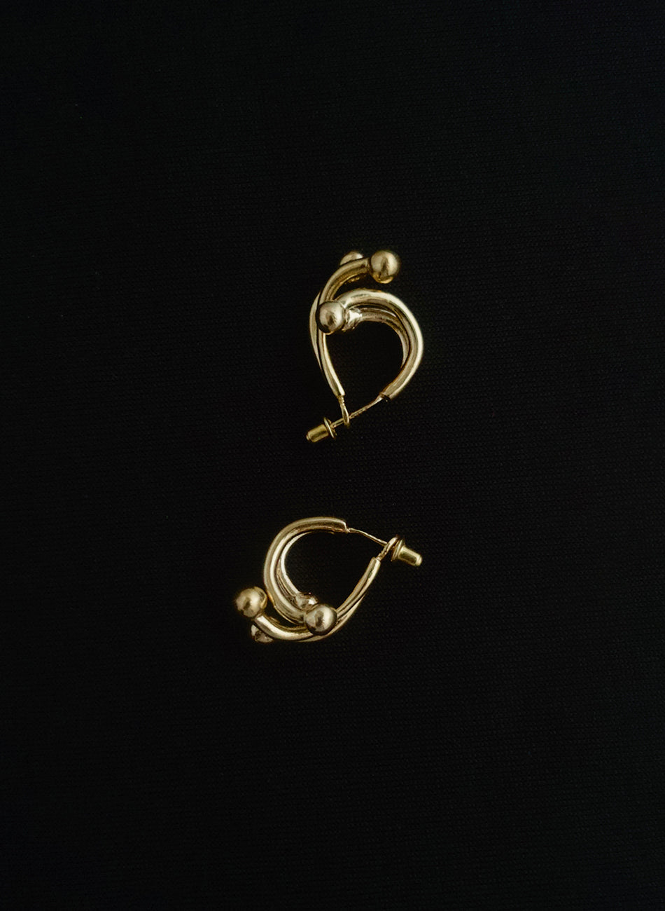 Liquid 01 - Gold Vermeil Earring